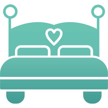 yatak simgesi, modern vektör illüstrasyon tasarımı