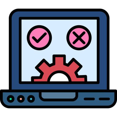 yazılım dizüstü simgesi, vektör illüstrasyonu