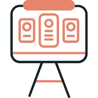 Müzik. Web simgesi basit illüstrasyon