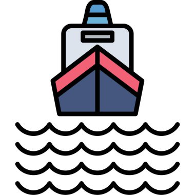 tekne ikonu vektör illüstrasyonu