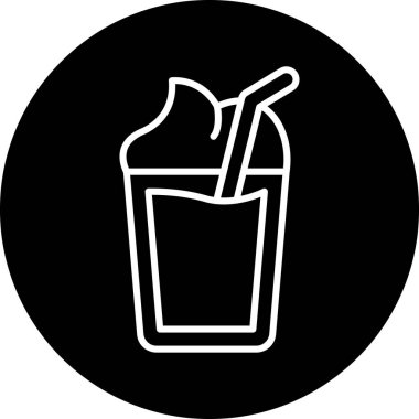 Bir içecek simgesinin vektör illüstrasyonu