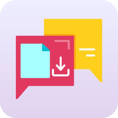 Sohbet simgesi, vektör illüstrasyon tasarımı