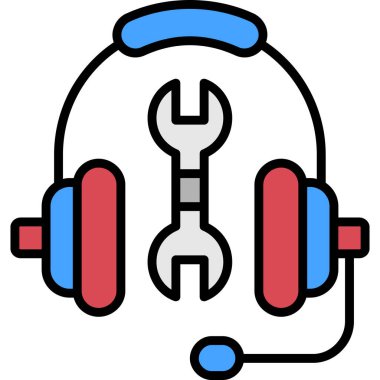 Kulaklık. Web simgesi basit illüstrasyon