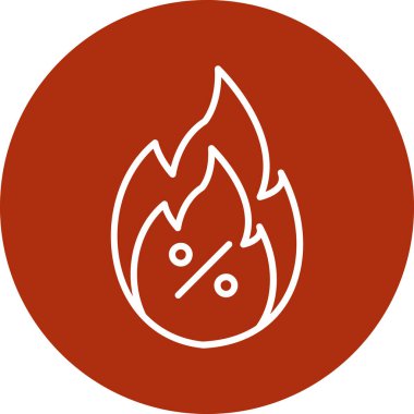 Ateş simgesinin vektör illüstrasyonu