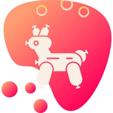 Bir köpek simgesinin vektör illüstrasyonu