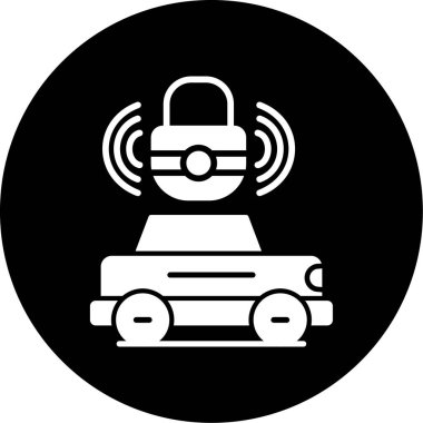 Araba simgesinin vektör illüstrasyonu