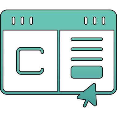 Web arayüzü tasarım simgesi, vektör illüstrasyonu