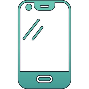 Akıllı telefon. Web simgesi basit illüstrasyon