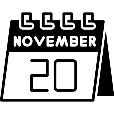 Kasım 20. Vektör simgesi tasarımı