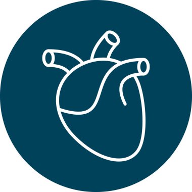 Kalp. Web simgesi basit illüstrasyon