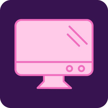 Bilgisayar. Web simgesi basit illüstrasyon