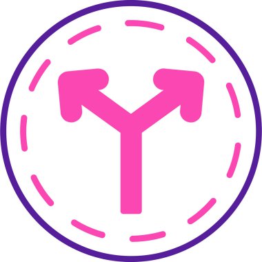 Bir dişinin vektör çizimi ve bir dairenin simgesi