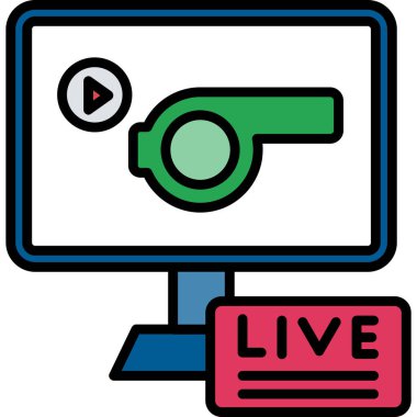 Video kamera. Web simgesi basit illüstrasyon