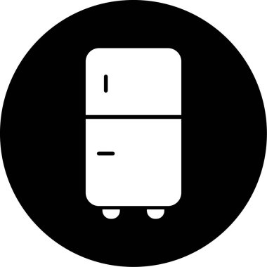 Bir bavul simgesinin vektör illüstrasyonu