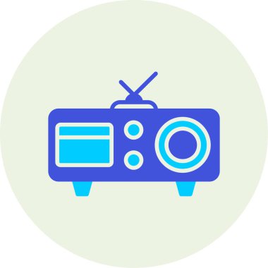 Televizyon. Web simgesi basit illüstrasyon