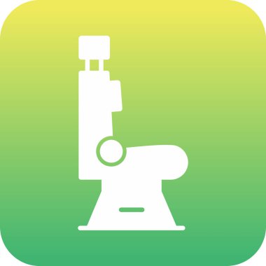 Mikroskop yeşil simge vektör