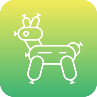 Benzersiz köpek vektör çizgisi simgesi