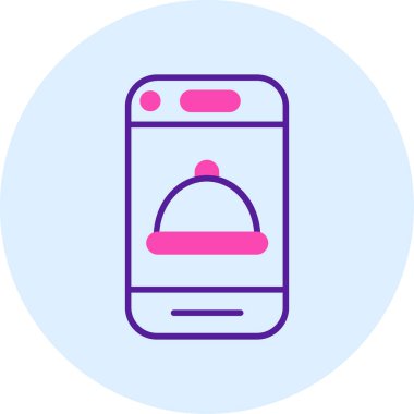 Cep telefonu. Web simgesi basit illüstrasyon