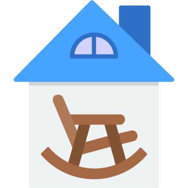 ev inşa simgesi düz stil