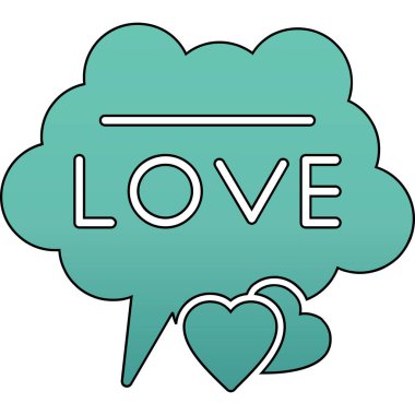 Aşk. Web simgesi basit illüstrasyon