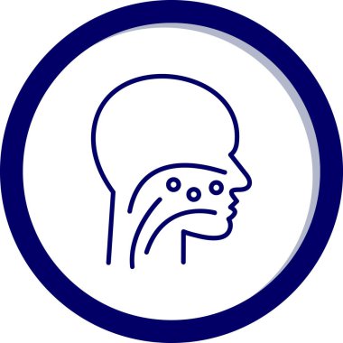 İnsan kafasının vektör illüstrasyonu