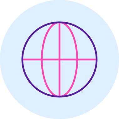 Küre. Web simgesi basit illüstrasyon