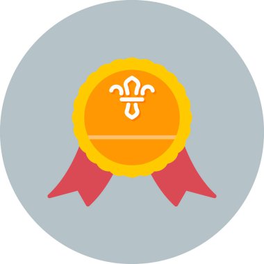 Madalya ikon vektör illüstrasyonu