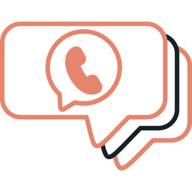 Bir sohbet simgesinin vektör illüstrasyonu.