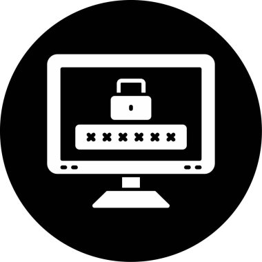 parola simgesi, basit vektör illüstrasyonu