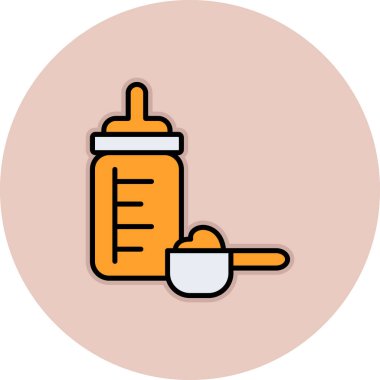 Bebek şişesi. Web simgesi basit illüstrasyon