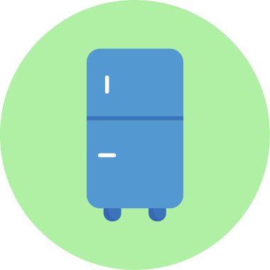 Buzdolabı. Web simgesi basit illüstrasyon