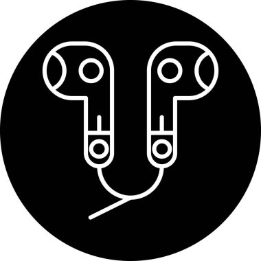 Kulaklık. Web simgesi basit illüstrasyon