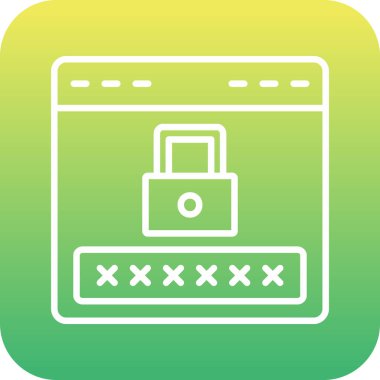 Benzersiz parola vektörü simgesi