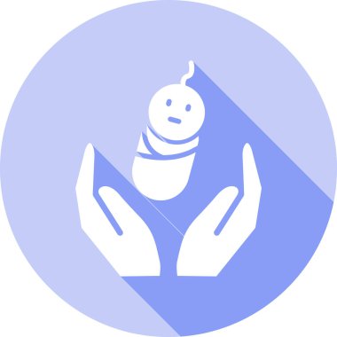 Bir çiçek simgesinin vektör illüstrasyonu