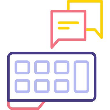 Web simgesi, takvimin basit vektör illüstrasyonu