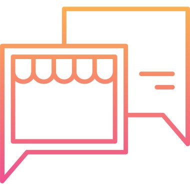 Konuş. Web simgesi basit illüstrasyon