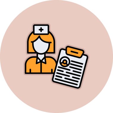 doktor simgesi, vektör illüstrasyonu