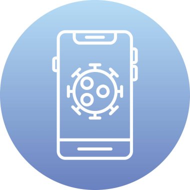 cep telefonu vektör çizgisi simgesi