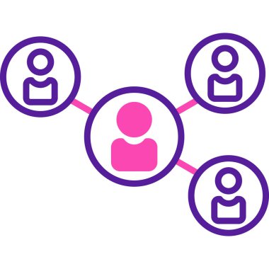 sosyal ağ simge vektör çizim