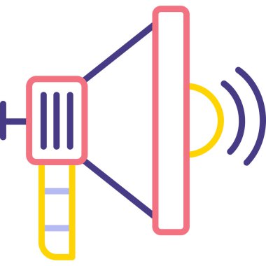 Ses. Web simgesi basit illüstrasyon