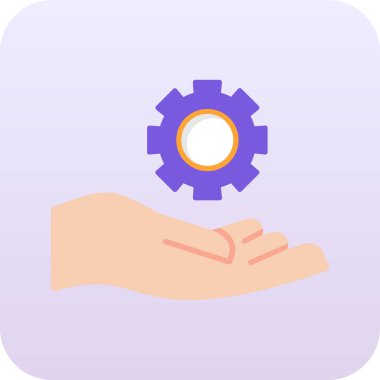 Beyaz düğme tutan bir elin vektör çizimi