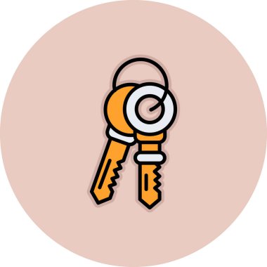 anahtar simgesi. Web için anahtar vektör simgelerinin özet çizimi