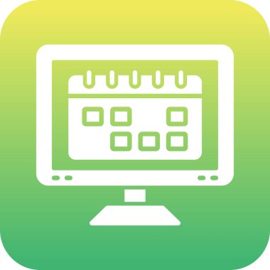 Bilgisayar monitörü simgesi. vektör illüstrasyonu