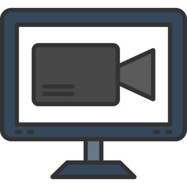 Televizyon. Web simgesi basit illüstrasyon