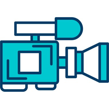 Film simgesi vektör illüstrasyon tasarımlı kamera