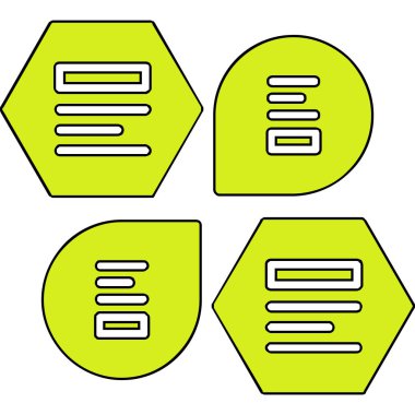 Bir altıgen kümesinin vektör çizimi