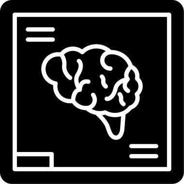 beyin ikonu vektör illüstrasyonu