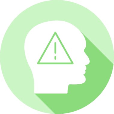 uyarı başlığı düz simgesi