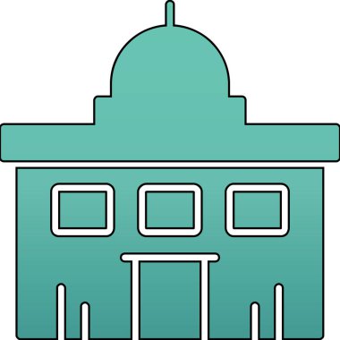 Bina simgesi. vektör illüstrasyonu