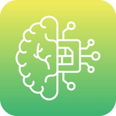 Kişisel ve ticari kullanım için beyin vektör simgesi simgesi resimleme..